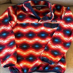 Patagonia synchilla Multicolor Patterned Fleece Pullover size small